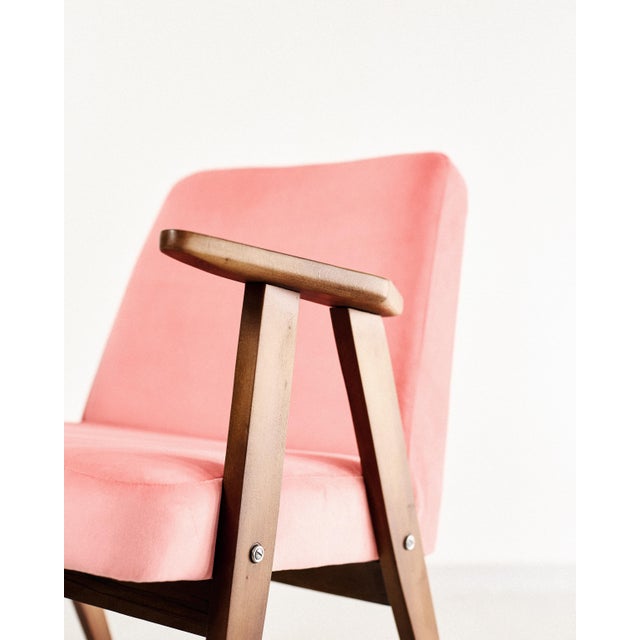 Modern Pink Chair by Josef Chierowski, 1970s For Sale - Image 3 of 6