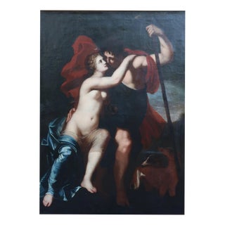 Italian School Artist, Nude, Orpheus and Eurydice, 17th Century, Oil Painting on Canvas, Framed For Sale