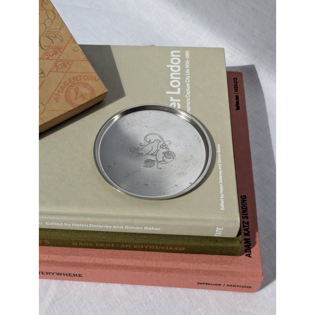 Metal Pewter Engraved Bottle Coaster by Just Andersen, 1930s For Sale - Image 7 of 9