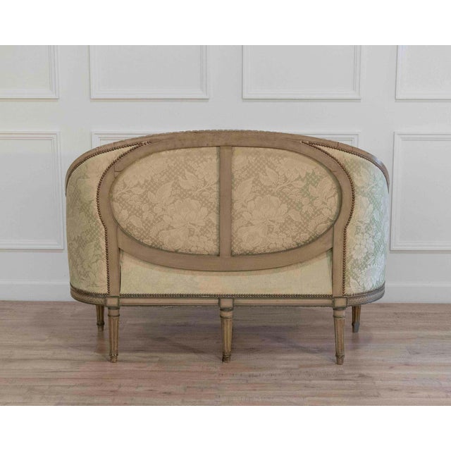 Louis XVI Style Canapé Corbeille in Painted Wood, 18th Century For Sale - Image 11 of 11