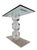 Lucite Helix Console Table With Custom Glass Top, Post Modern 1980s Handmade For Sale