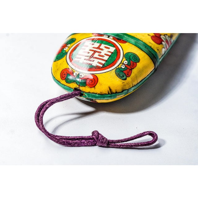 Colorful Hand Painted Antique Lacquer Asian Chinese Tiger Eyeglass Spectacle Case Chinoiserie Home Decor For Sale - Image 14 of 15