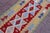 1960s Southwestern Style Hand Knotted Geometric Design Oushak Kilim Runner Rug For Sale - Image 4 of 11
