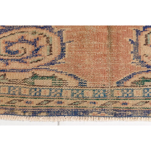 1960s Vintage Geometric Anatolian Wool Carpet For Sale - Image 5 of 10