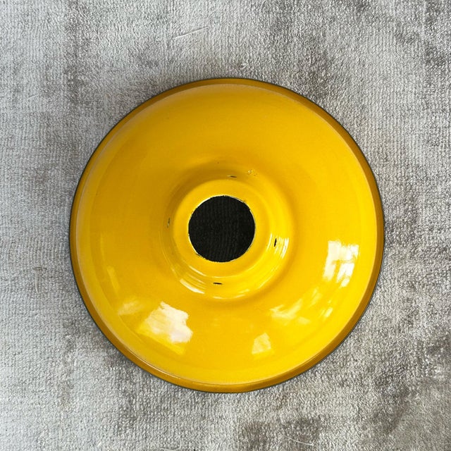 Mid-Century Modern Mustard Yellow Pendant Light, 1980s For Sale - Image 3 of 5