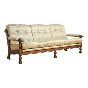 1970s Henning Kjaernulf Danish Oak Three-Seat Sofa