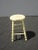 Vintage French Country Farmhouse Chic Yellow Rustic Stool For Sale - Image 4 of 11