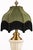 Hollywood Regency Vintage Neoclassical Cream Urn Lamps With Olive Velvet Fringe Shades - Pair For Sale - Image 3 of 12