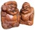 Shōwa Period Wooden Ebisu and Daikoku Gods, Kisoji, Japan, 1980s, Set of 2 For Sale