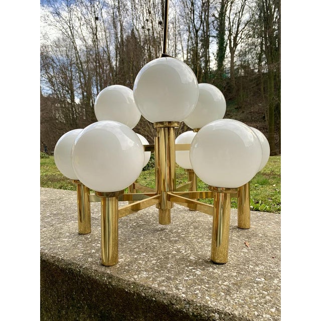 1960s Space Age Ceiling Light in the style of Sciolari, 1960s For Sale - Image 5 of 16