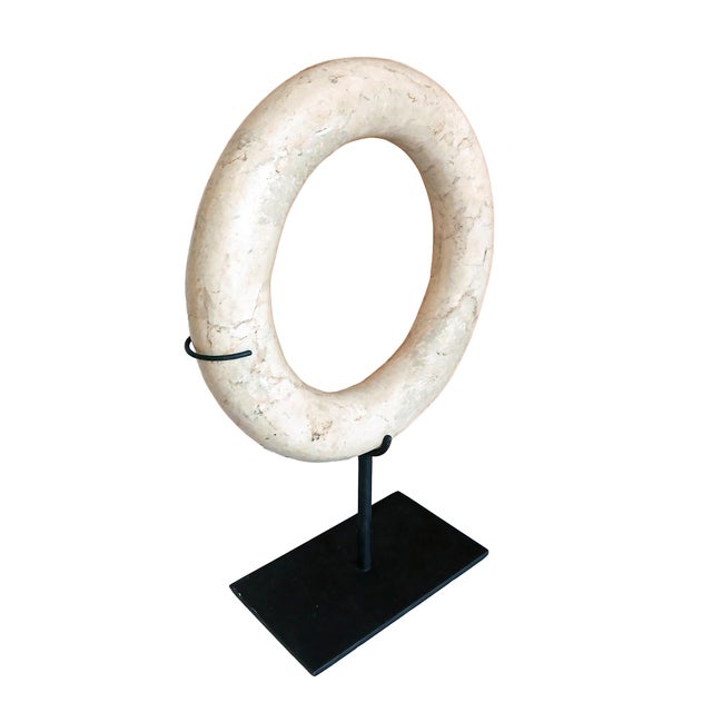 2020s Marble Ring Sculpture on Stand For Sale - Image 5 of 14
