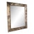 Vintage Made in Mexico Distressed Mirroed Eglomise Frame With Scalloped Edge Wall Mirror For Sale