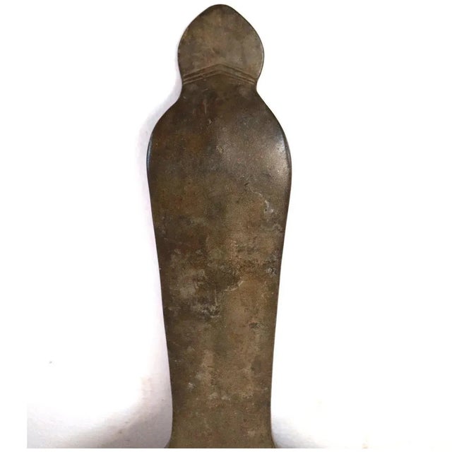 Bronze Large Indian Patinated Bronze Tawa Cooking Pan For Sale - Image 8 of 11