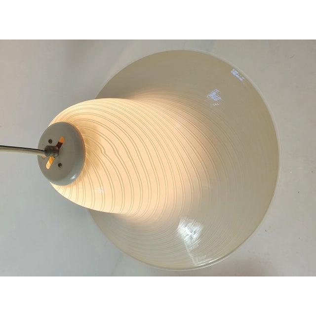 Murano Glass Swirl Pendant Lamp, Italy, 1970s For Sale - Image 4 of 10