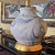 Pair of Jonathan Y Holly Marbleized Ceramic Table Lamps in Blue & White For Sale - Image 11 of 18