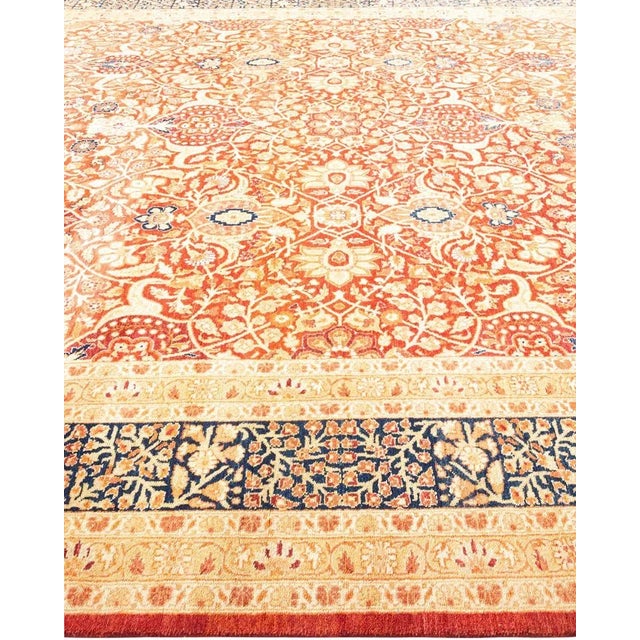 Mogul Collection Hand-Knotted Area Rug - Orange 8' 4" x 10' 5" For Sale - Image 4 of 9
