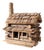 Vintage Wood Folk Art Log Cabin Sculpture For Sale