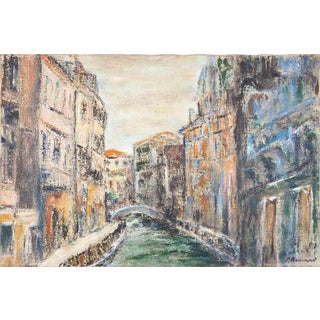 Pino Romanò, View of Venice, 1990s, Oil on Canvas For Sale