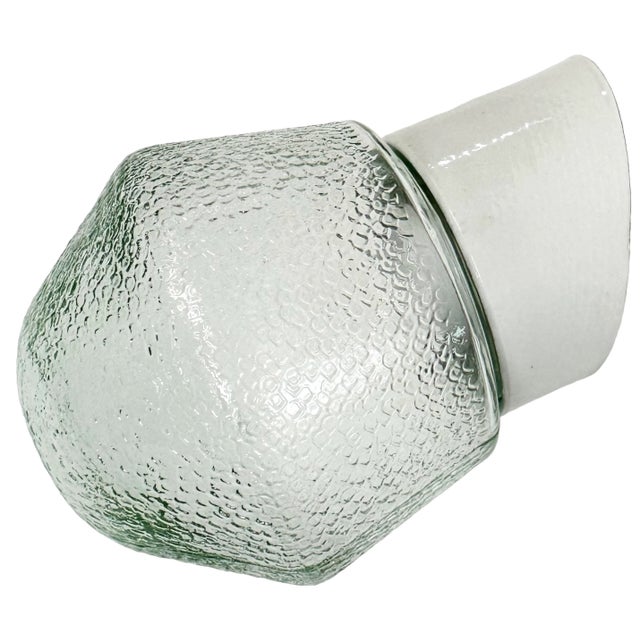 Vintage White Porcelain Wall Light, 1970s For Sale - Image 11 of 11