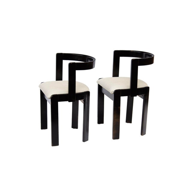 Wood Pair of Gestural Dining Chairs by International Furniture Corp For Sale - Image 7 of 12