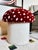 Mushroom Ottoman in Wool Fly Agaric For Sale - Image 10 of 17