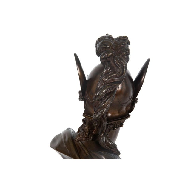 French Bronze Sculpture Antique Bust of Greek Warrior, Late 19th Century For Sale - Image 12 of 12