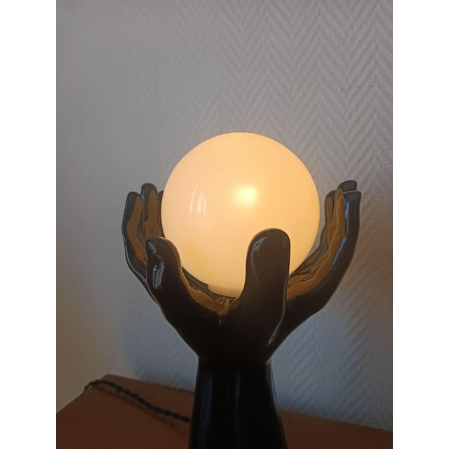Vintage Ceramic Hand Lamp, 1970s For Sale - Image 9 of 14