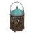 Vintage Japanese Cast Iron Butterfly Outdoor Lantern, Mid-Century Tea Garden Decor For Sale