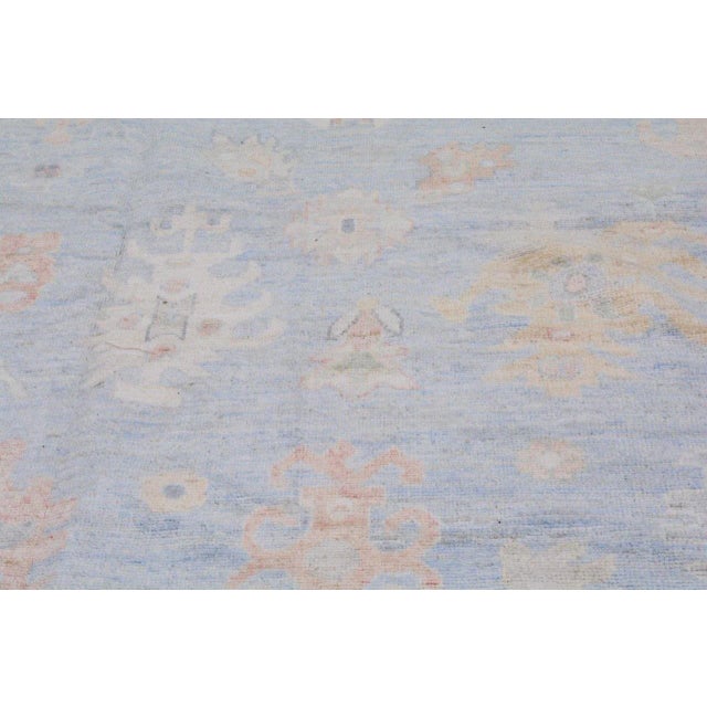 Oushak Hand Knotted Wool Rug, 9'8"x14' For Sale - Image 4 of 6