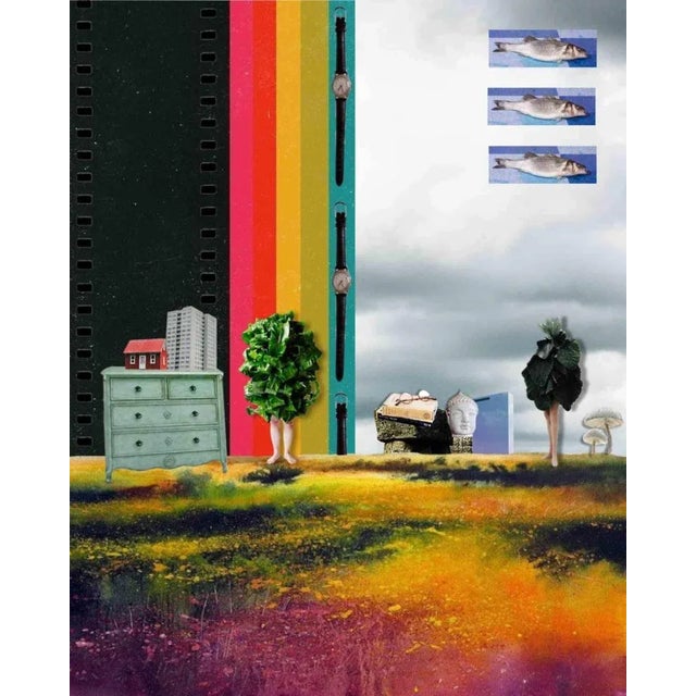 Leaves at time is a beautiful print on canvas of a digital collage realized in 2018 by the Italian artist Chiara Santoro....