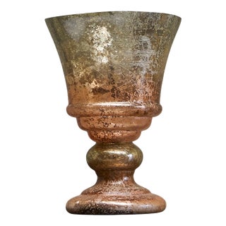 Antique Vase in Weathered Mercury Glass, 1890s For Sale