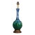 1960s Mid-Century Modern Blue & Green Teardrop Shape Drip Glaze Ceramic Table Lamp For Sale
