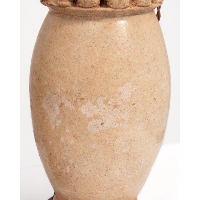 Chinese Song Yuan Dynasty 13th 14th Century Qinghai Funerary Pottery Jars Mounted as Lamps a Pair For Sale - Image 13 of 18