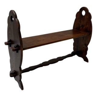 Small Brutalist Rustic Bench, 1960s For Sale