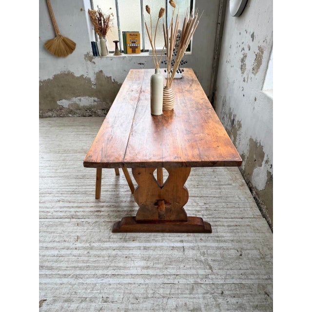 Monastery-Style Pine Farmhouse Table, 1950s For Sale - Image 16 of 18