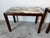 1960's Vintage French Mahogany and Marble Top Side Tables - A Pair For Sale In Miami - Image 6 of 12