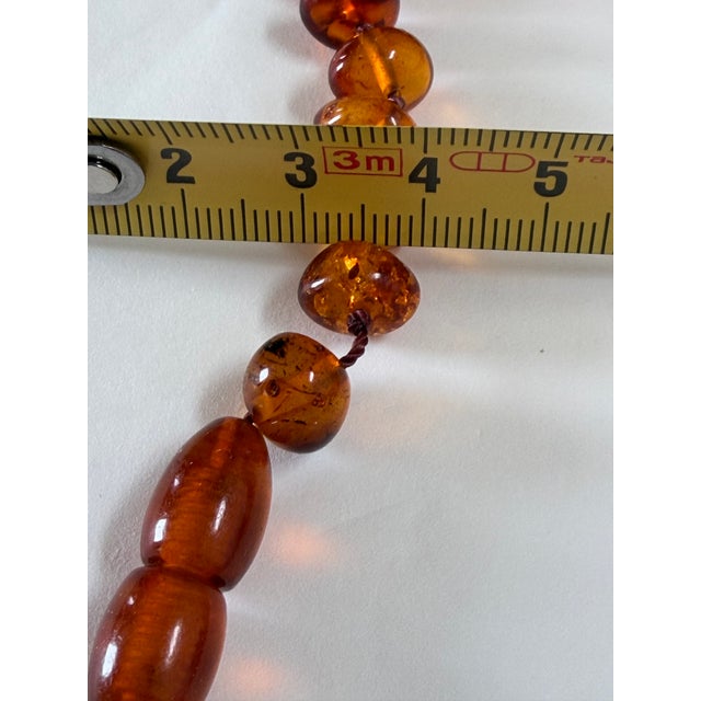 Vintage Italian Baltic Amber Graduated Bead Necklace, 1970s For Sale - Image 14 of 16