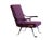 Digamma Armchair in Purple Dedar Fabric & Brass by Ignazio Gardella, 2010s For Sale