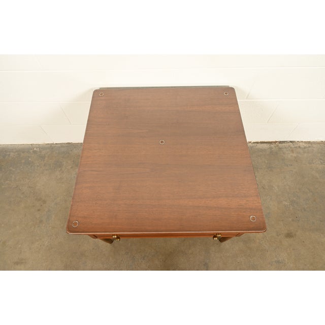 Wood Paul McCobb Style Mid-Century Modern Walnut and Woven Shelf End Table by Lane, Circa 1960s For Sale - Image 7 of 17