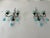 French French Aqua Blue Opaline Drops Bobeches & Beads Sconces C 1920 For Sale - Image 3 of 9