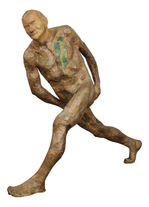 Karol Broniatowski, Life-Size Running Figure Sculpture, 1972, Papier Mache
