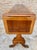 Mid 20th Century Winged Console Table in Walnut with Claw Feet in Bronze with Drawers and Wheels For Sale - Image 10 of 18