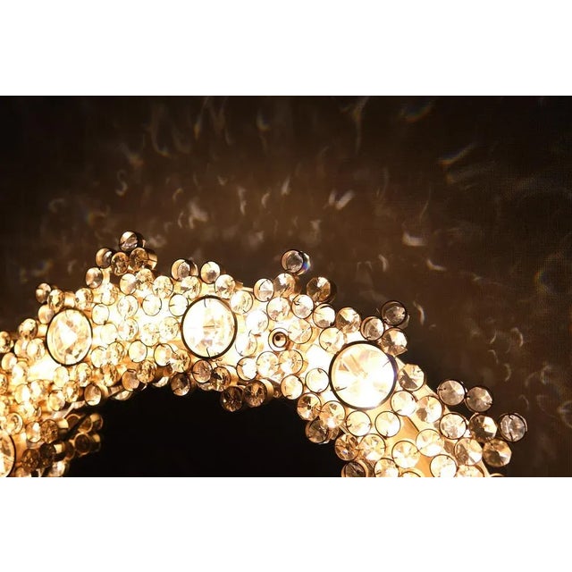 1970s Hollywood Regency Crystal Back Lid Mirror from Pawla, 1970s For Sale - Image 5 of 8