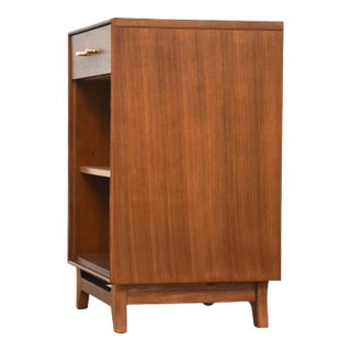 1960s Refinished Walnut Nightstand by Rway For Sale