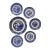 Collection of Six (6) Vintage Blue Willow Plates Chinoiserie Chic For Sale