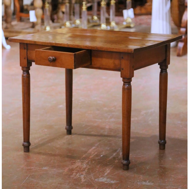 19th Century French Louis Philippe Cherry Bedside Table With Drawer For Sale In Dallas - Image 6 of 13