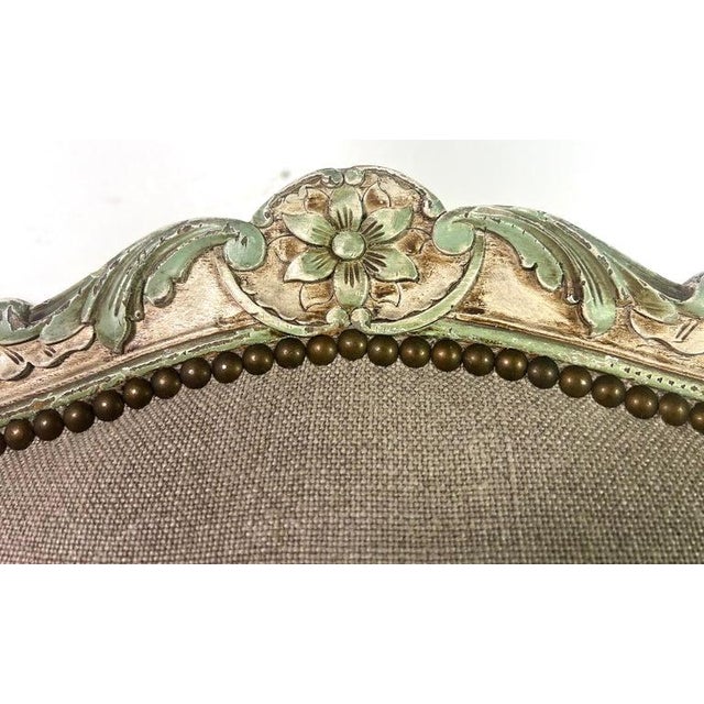 Set of Four French Louis XV Painted Dining C. 1900 For Sale - Image 12 of 18