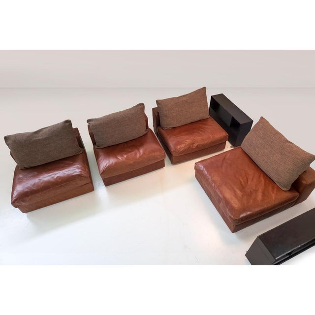 Brown Groundpiece Modular Sofa by Antonio Citterio for Flexform, Italy, 2010s, Set of 6 For Sale - Image 8 of 15