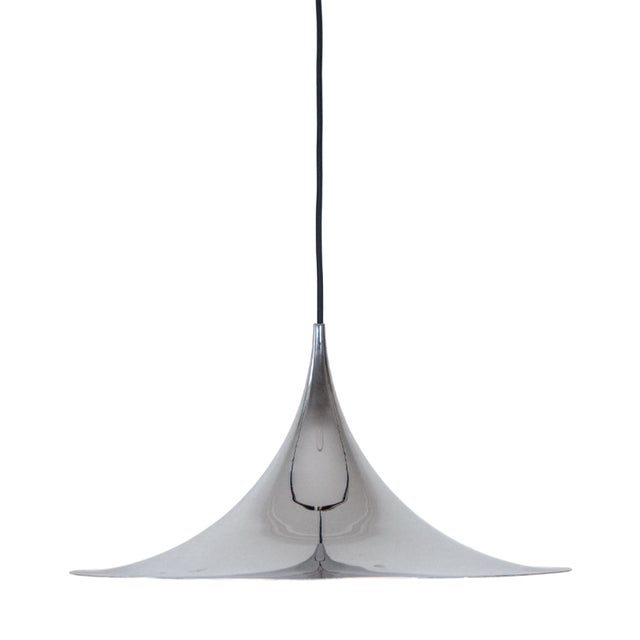 Vintage Semi Pendant Lamp by Bonderup and Thorup for Fog & Mørup, 1968 For Sale