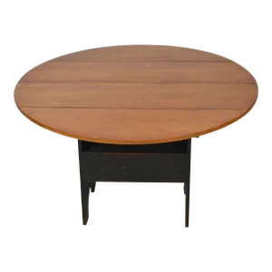 Portsmouth Round Shoefoot Hutch Table Bench Made David T. Smith Ohio Artisan